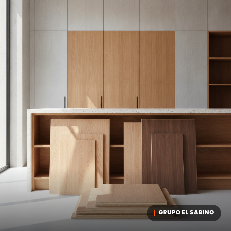 MDF crudo, enchapado y con acabado: cómo cambia la disponibilidad
