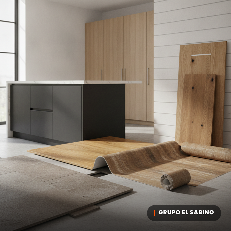 SPC contra laminado, vinilo flexible y madera real